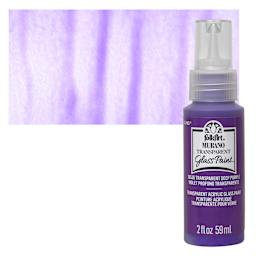 FolkArt Murano Glass Paint - Deep Purple, 2 oz bottle and swatch