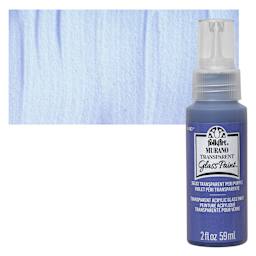 FolkArt Murano Glass Paint - Peri Purple, 2 oz bottle and swatch