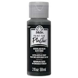 FolkArt Paint for Plastic - Black Olive, 2 oz (59 ml)