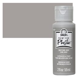 FolkArt Paint for Plastic - Earl Gray, 2 oz bottle and swatch