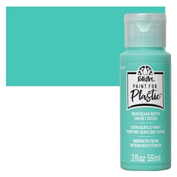 FolkArt Paint for Plastic - Ocean Water, 2 oz bottle and swatch
