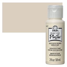 FolkArt Paint for Plastic - Coffee Creamer, 2 oz bottle and swatch