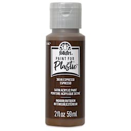 FolkArt Paint for Plastic - Espresso, 2 oz