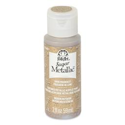 Plaid FolkArt Sugar Metallic Acrylic Paint - Moondust, 2 oz, Bottle - front