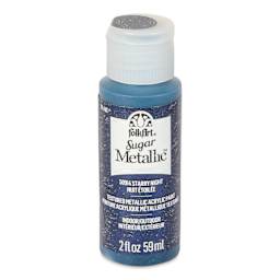 Plaid FolkArt Sugar Metallic Acrylic Paint - Starry Night, 2 oz, Bottle - front