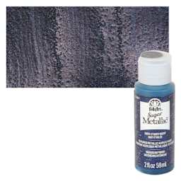 Plaid FolkArt Sugar Metallic Acrylic Paint - Starry Night - Bottle and Swatch