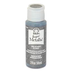 Plaid FolkArt Sugar Metallic Acrylic Paint - Meteorite, 2 oz, Bottle - front