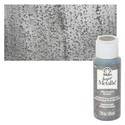 Plaid FolkArt Sugar Metallic Acrylic Paint - Meteorite - Bottle and Swatch