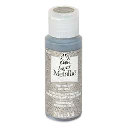 FolkArt Sugar Metallic Acrylic Paint - Space Gray, 2 oz, Bottle - front