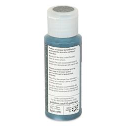 Plaid FolkArt Sugar Metallic Acrylic Paint - Teal Abyss, 2 oz, Bottle - back