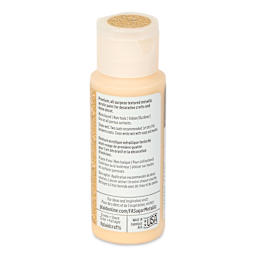 Plaid FolkArt Sugar Metallic Acrylic Paint - Golden Light, 2 oz, Bottle - back