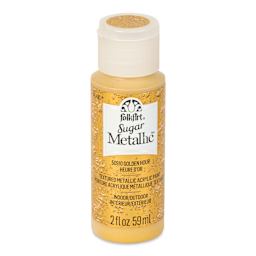 Plaid FolkArt Sugar Metallic Acrylic Paint - Golden Hour, 2 oz, Bottle - front
