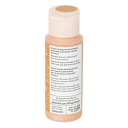 FolkArt Sugar Metallic Acrylic Paint - Pink Copper, 2 oz, Bottle - back