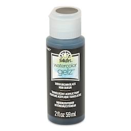 FolkArt Watercolor Gelz Acrylic Paint - Urchin Black, 2 oz - front