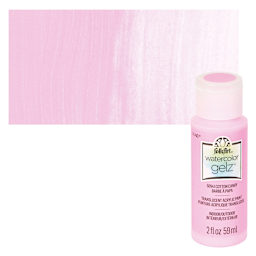 FolkArt Watercolor Gelz Acrylic Paint - Cotton Candy - Bottle and Swatch