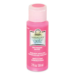 FolkArt Watercolor Gelz Acrylic Paint - Pinkberry, 2 oz - front