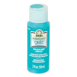 FolkArt Watercolor Gelz Acrylic Paint - Blue Lagoon, 2 oz - front