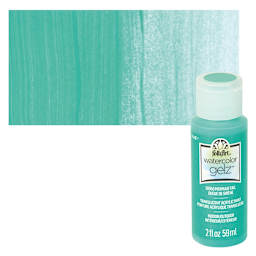 FolkArt Watercolor Gelz Acrylic Paint - Mermaid Tail - Bottle and Swatch