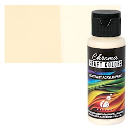 Chroma Craft Colors Acrylic Paint - Antique Lace, swatch and bottle