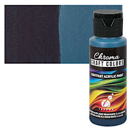 Chroma Craft Colors Acrylic Paint - Outer Space, swatch and bottle