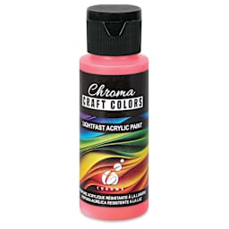 Chroma Craft Colors Acrylic Paint - Neon Red Alert, 2 oz