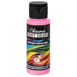 Chroma Craft Colors Acrylic Paint - Neon Crave the Rave Pink, 2 oz