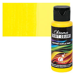 Chroma Craft Colors Acrylic Paint - Maize, swatch and bottle