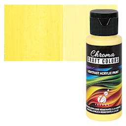 Chroma Craft Colors Acrylic Paint - Salted Butter, swatch and bottle
