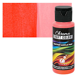 Chroma Craft Colors Acrylic Paint - Papaya, swatch and bottle