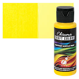 Chroma Craft Colors Acrylic Paint - Sunflower, swatch and bottle