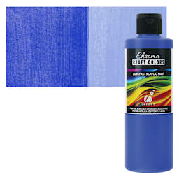 Chroma Craft Colors Acrylic Paint - Egyptian Blue, 8 oz, swatch and bottle