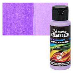 Chroma Craft Colors Acrylic Paint - Crocus, swatch and bottle