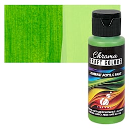 Chroma Craft Colors Acrylic Paint - Cactus, swatch and bottle