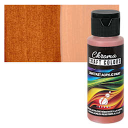 Chroma Craft Colors Acrylic Paint - Gingerbread, swatch and bottle
