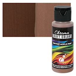 Chroma Craft Colors Acrylic Paint - Dark Walnut, swatch and bottle