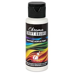 Chroma Craft Colors Acrylic Paint - Metallic Glistening Snow, 2 oz
