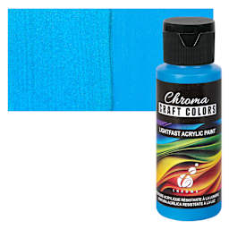 Chroma Craft Colors Acrylic Paint - Metallic Interstellar, swatch and bottle