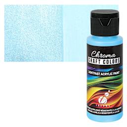 Chroma Craft Colors Acrylic Paint - Metallic Shimmering Pearl, swatch and bottle