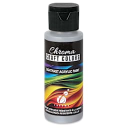 Chroma Craft Colors Acrylic Paint - Metallic Silver Moon Dust, 2 oz