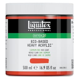 Liquitex Bio-Based Heavy Acrylic Paint - Cadmium-Free Red Light, 500 ml