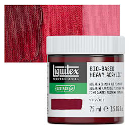 Liquitex Bio-Based Heavy Acrylic Paint - Alizarin Crimson Hue Permanent, 75 ml jar and swatch
