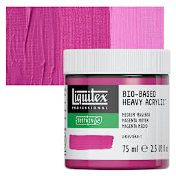 Liquitex Bio-Based Heavy Acrylic Paint - Medium Magenta, 75 ml jar and swatch