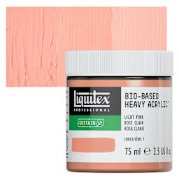 Liquitex Bio-Based Heavy Acrylic Paint - Light Pink, 75 ml jar and swatch