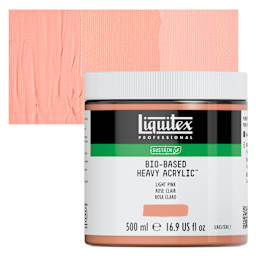 Liquitex Bio-Based Heavy Acrylic Paint - Light Pink, 500 ml jar and swatch