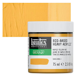 Liquitex Bio-Based Heavy Acrylic Paint - Naples Yellow Hue, 75 ml jar and swatch