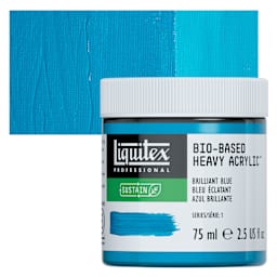 Liquitex Bio-Based Heavy Acrylic Paint - Brilliant Blue, 75 ml jar and swatch