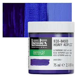 Liquitex Bio-Based Heavy Acrylic Paint - Ultramarine Blue (Red Shade), 75 ml jar and swatch