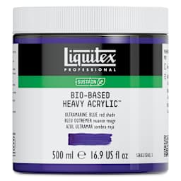 Liquitex Bio-Based Heavy Acrylic Paint - Ultramarine Blue (Red Shade), 500 ml