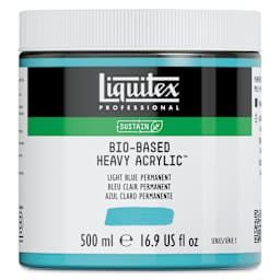 Liquitex Bio-Based Heavy Acrylic Paint - Light Blue Permanent, 500 ml