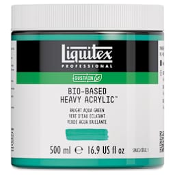 Liquitex Bio-Based Heavy Acrylic Paint - Bright Aqua Green, 500 ml